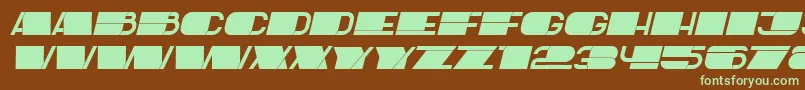 Police Latest Italic – polices vertes sur fond brun