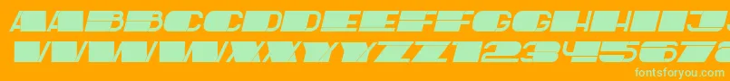 Latest Italic Font – Green Fonts on Orange Background