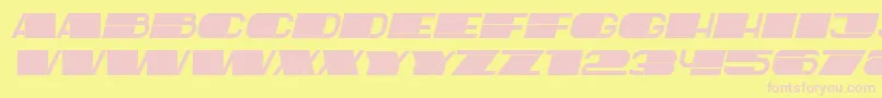 Latest Italic Font – Pink Fonts on Yellow Background