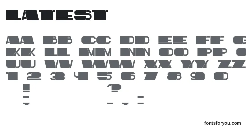 Latest Font – alphabet, numbers, special characters