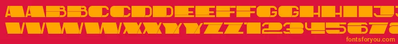 Latest Font – Orange Fonts on Red Background