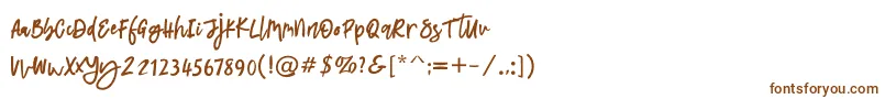 Шрифт Latifah – коричневые шрифты на белом фоне