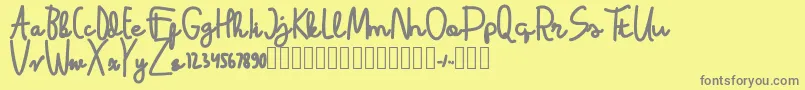 Latina Bold Font – Gray Fonts on Yellow Background