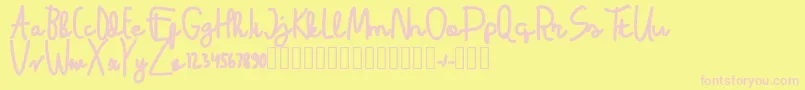 Police Latina Bold – polices roses sur fond jaune