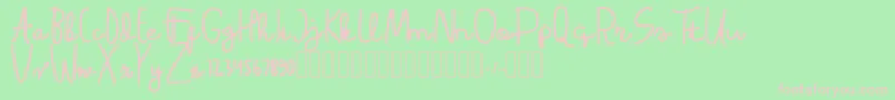 Latina Regular Font – Pink Fonts on Green Background