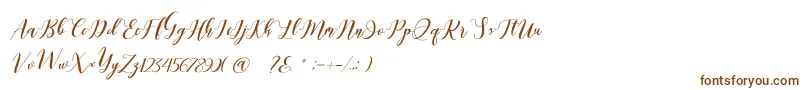 Latte coffee Script-Schriftart – Braune Schriften auf weißem Hintergrund