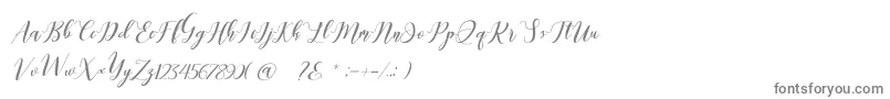 フォントLatte coffee Script – 白い背景に灰色の文字