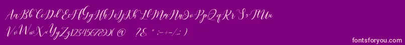 Latte coffee Script-Schriftart – Rosa Schriften auf violettem Hintergrund