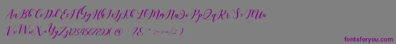 Latte coffee Script-Schriftart – Violette Schriften auf grauem Hintergrund