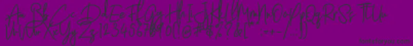 フォントLatter Slant   Regular – 紫の背景に黒い文字