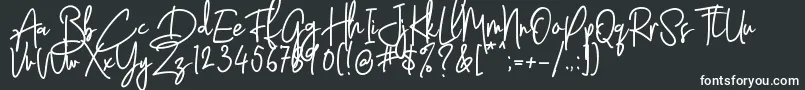 Шрифт Latter Slant   Regular – белые шрифты на чёрном фоне