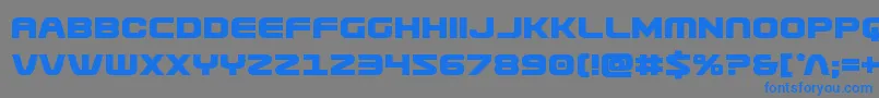 フォントUsuzibold – 灰色の背景に青い文字