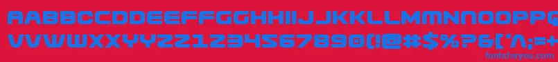 Шрифт Usuzibold – синие шрифты на красном фоне