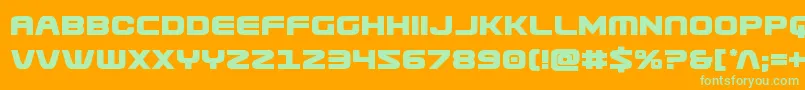 Usuzibold Font – Green Fonts on Orange Background