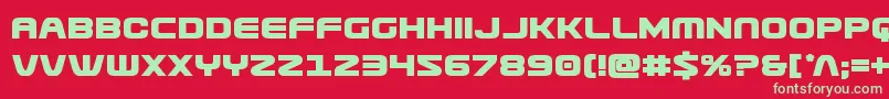 Usuzibold Font – Green Fonts on Red Background