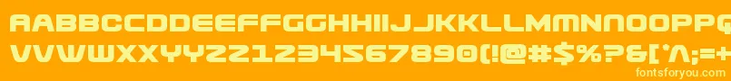 Usuzibold Font – Yellow Fonts on Orange Background