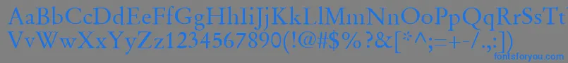 Шрифт SgaramondRegular – синие шрифты на сером фоне
