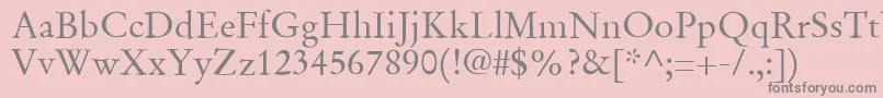 SgaramondRegular-Schriftart – Graue Schriften auf rosa Hintergrund