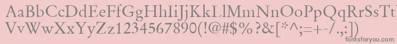 SgaramondRegular Font – Gray Fonts on Pink Background