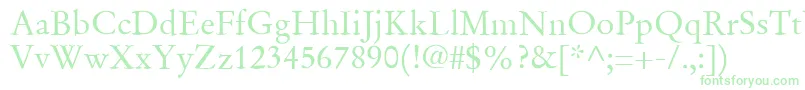 SgaramondRegular Font – Green Fonts on White Background