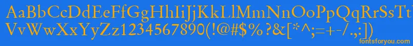 SgaramondRegular Font – Orange Fonts on Blue Background