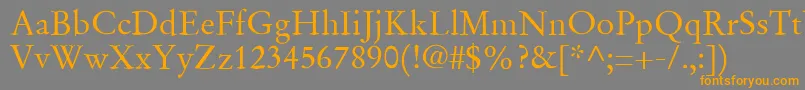 SgaramondRegular Font – Orange Fonts on Gray Background