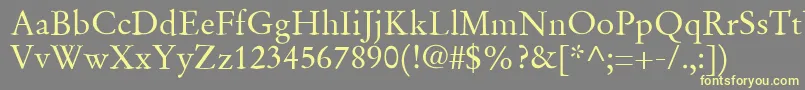 SgaramondRegular Font – Yellow Fonts on Gray Background