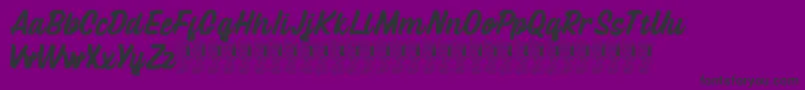 Lattetude-Schriftart – Schwarze Schriften auf violettem Hintergrund