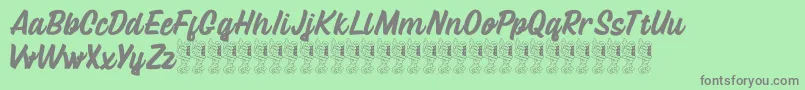 Lattetude Font – Gray Fonts on Green Background