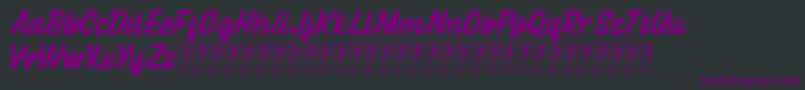 Lattetude Font – Purple Fonts on Black Background