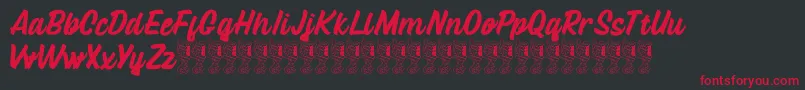 Lattetude Font – Red Fonts on Black Background