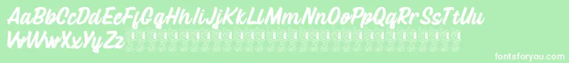 Lattetude Font – White Fonts on Green Background