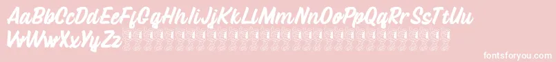 fuente Lattetude – Fuentes Blancas Sobre Fondo Rosa