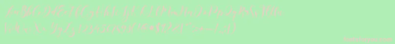 Laudiea Font – Pink Fonts on Green Background