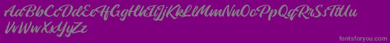 Launch Attack-Schriftart – Graue Schriften auf violettem Hintergrund