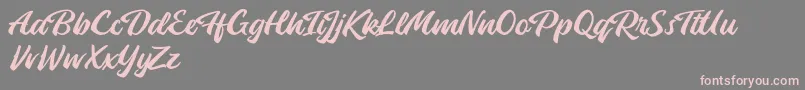 Launch Attack Font – Pink Fonts on Gray Background