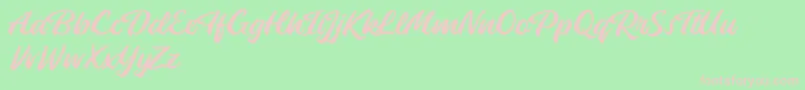 Launch Attack Font – Pink Fonts on Green Background