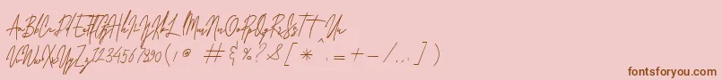 Más sobre la fuente Laura Hellaw Free fuente Laura Hellaw Free – Fuentes Marrones Sobre Fondo Rosa