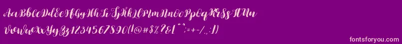 Lauren Regular Font – Pink Fonts on Purple Background