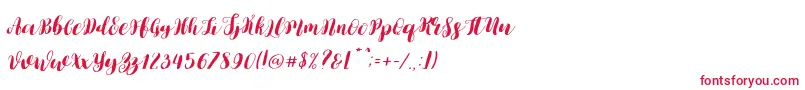 Lauren Regular Font – Red Fonts on White Background