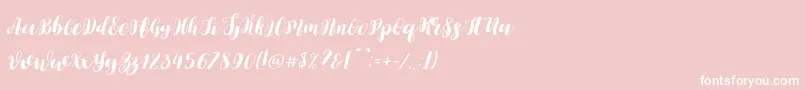 Lauren Regular Font – White Fonts on Pink Background