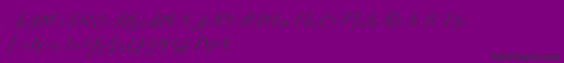 Laurence Script DEMO Font – Black Fonts on Purple Background