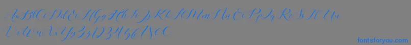 Laurence Script DEMO Font – Blue Fonts on Gray Background