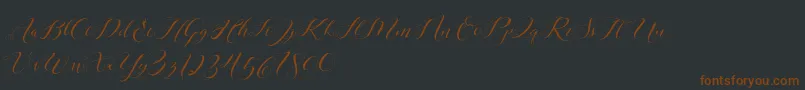 Laurence Script DEMO Font – Brown Fonts on Black Background
