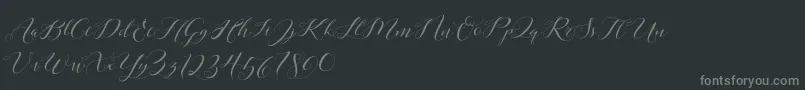 Laurence Script DEMO Font – Gray Fonts on Black Background