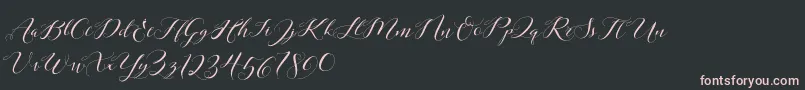 Laurence Script DEMO Font – Pink Fonts on Black Background
