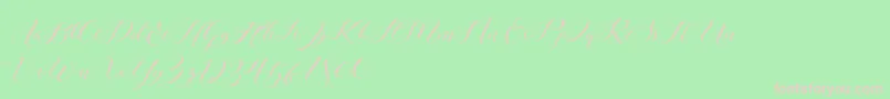 Laurence Script DEMO Font – Pink Fonts on Green Background