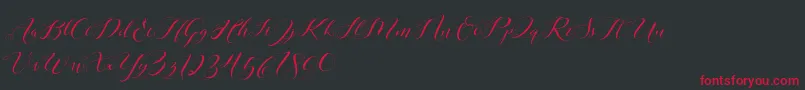 Laurence Script DEMO Font – Red Fonts on Black Background