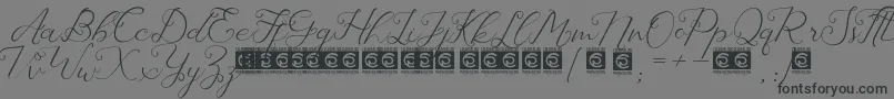 Шрифт Laureta PersonalUse – чёрные шрифты на сером фоне