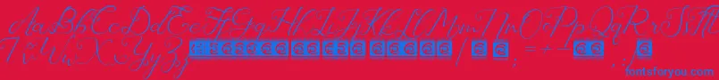 Laureta PersonalUse Font – Blue Fonts on Red Background